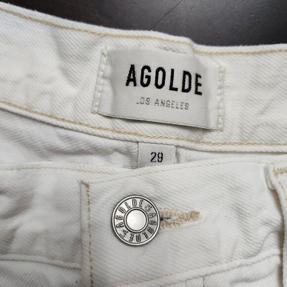 AGOLDE Parker Denim Short Repose White Size 29 - Picture 2 of 7